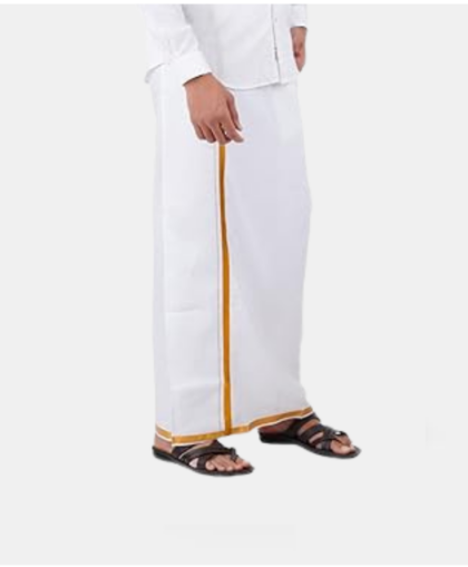 PRAKASAM COTTON -Welcro pocket dhoti for mens